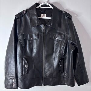 D/C Jeans Black Faux Leather Jacket